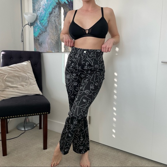 Black & White Face Trouser Pant - Picture 4 of 5